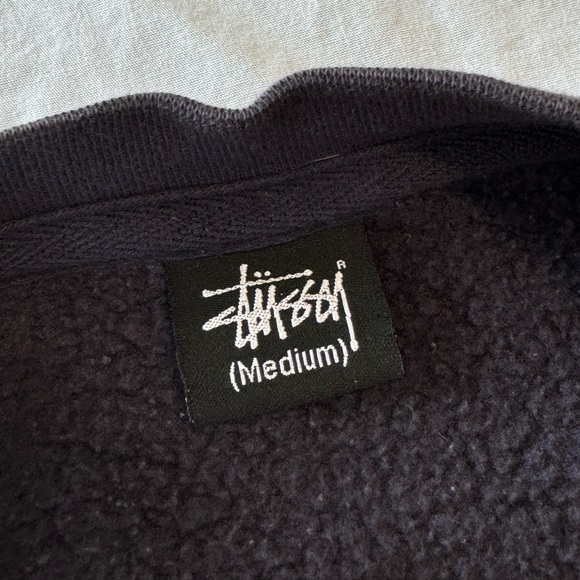 Vintage Stussy Crewneck Sweatshirt Dark Grey Size Medium - Picture 4 of 7